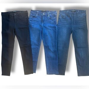 Liverpool Women's Denim Jean Bundle x3 Straight, Pull On, and Skinny Size 6/28